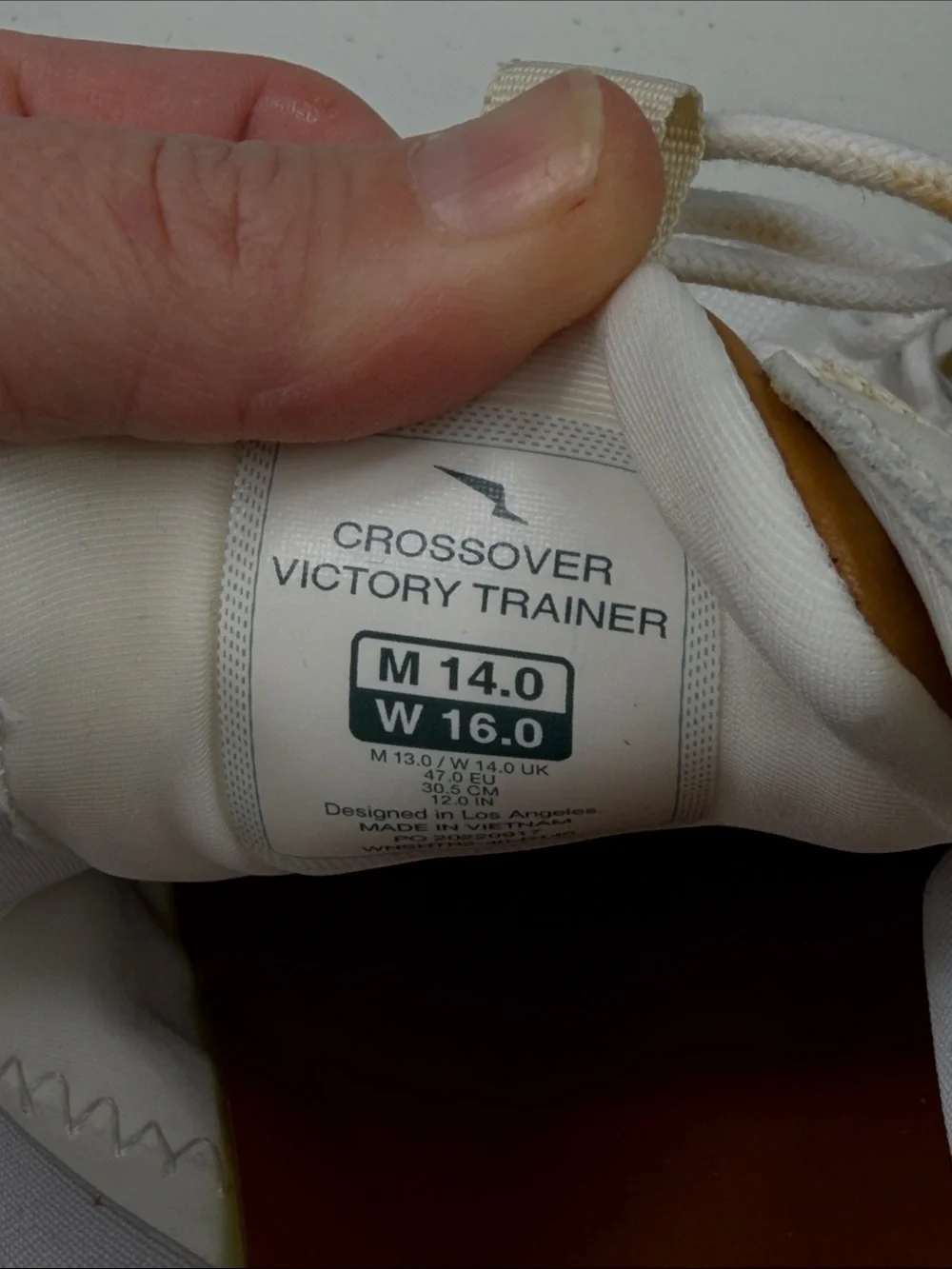 Wolf and Shepherd Crossover Victory Trainer Sneaker in White/White.
